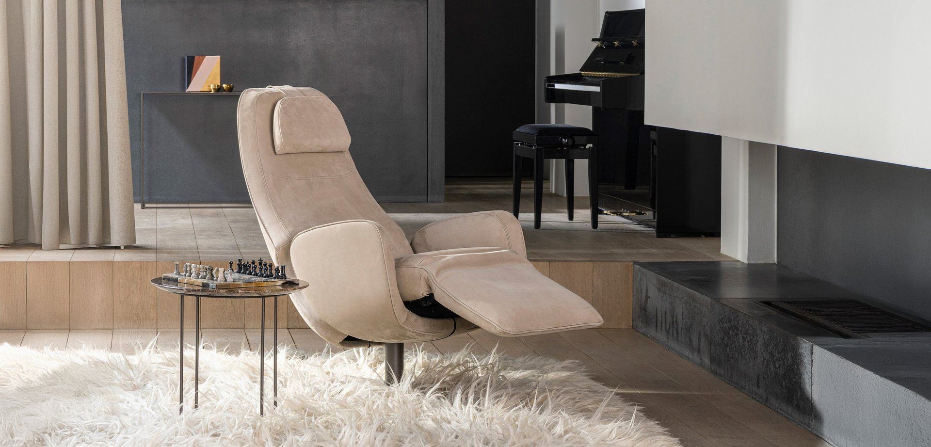 Fauteuil relax Jori conçu pour offrir une assise confortable et enveloppante
