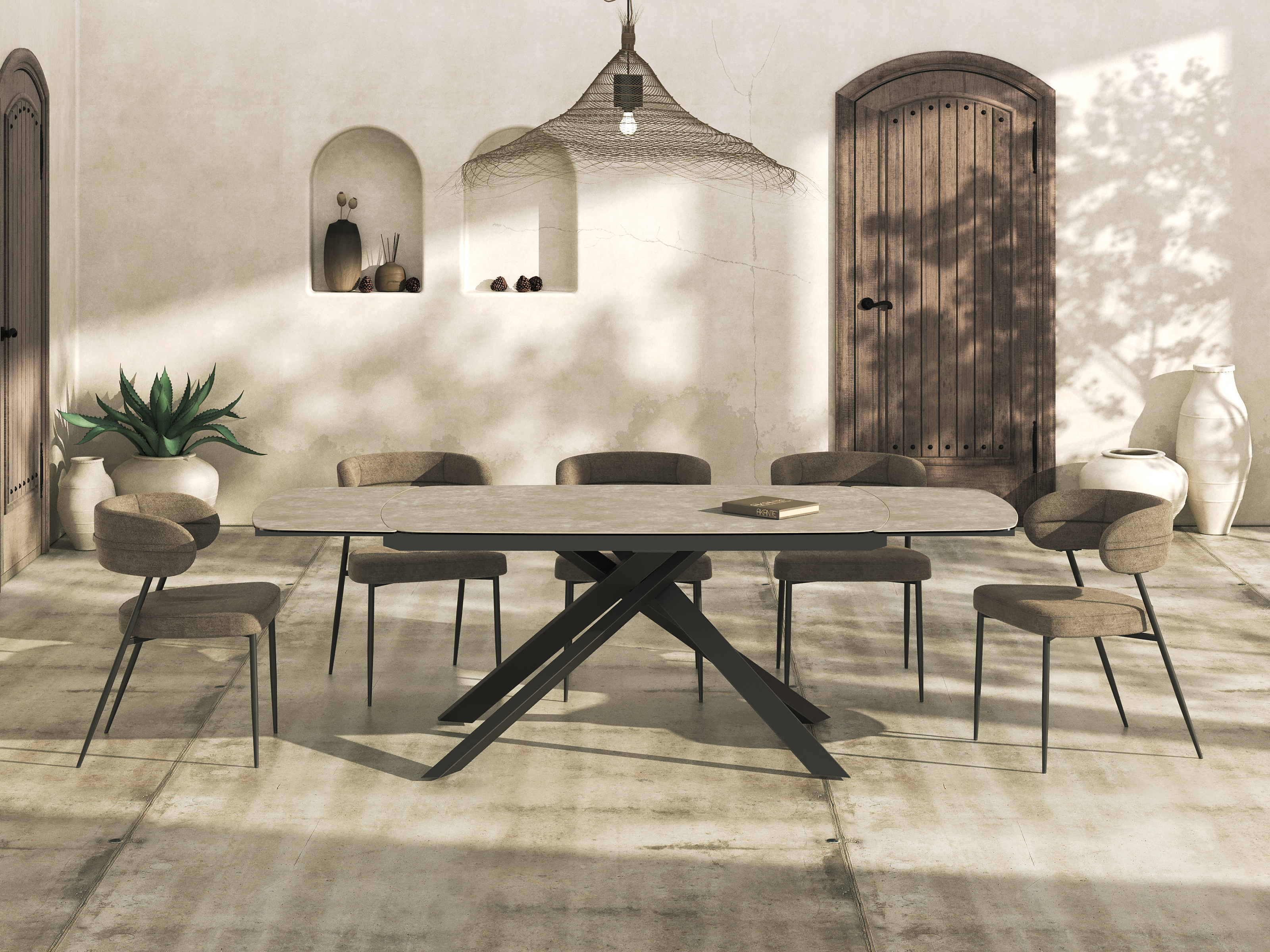 Table extensible ouverte pour recevoir davantage de personnes dans un espace réduit