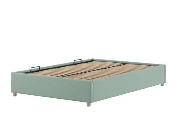 Lit enfant-MOON STORAGE CADRE DE LIT 140 x 200 cm BOUCLÉ VERT-Vipack-mailleux-0
