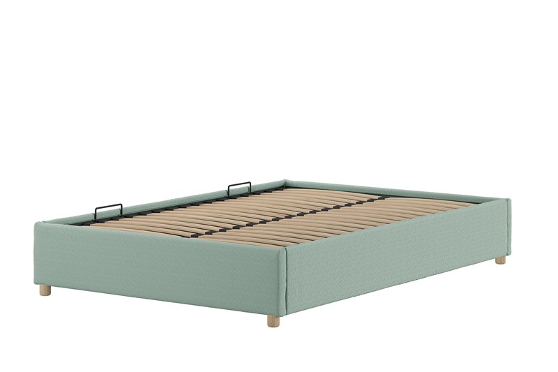 Lit enfant-MOON STORAGE CADRE DE LIT 140 x 200 cm BOUCLÉ VERT-Vipack-mailleux-0