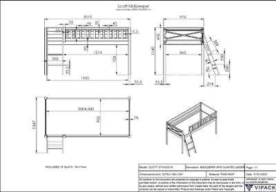 Chambres complètes-Combinaison de chambre d'enfant Scott-Vipack-mailleux-2