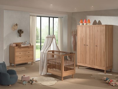 Chambres complètes-Combinaison de chambre d'enfant Forrest Oak 2-chêne-Vipack-mailleux-1