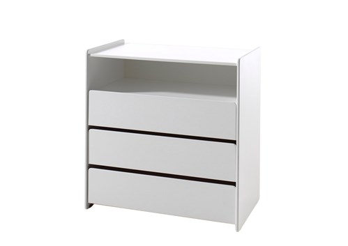 Commode-KIDDY COMMODE 3 TIROIRS BLANC-Vipack-mailleux-0