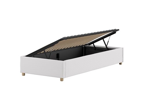 Lit enfant-MOON STORAGE CADRE DE LIT CÔTÉ LONG 90 x 200 cm BOUCLÉ BLANC-Vipack-mailleux-0