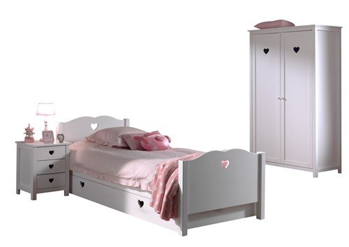 Chambres complètes-Combinaison de chambre d'enfant Amori 8-blanc-Vipack-mailleux-0