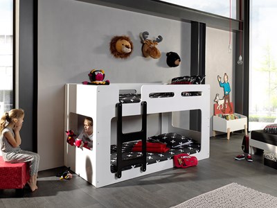 Lit superposé-LUCA LIT SUPERPOSÉ 90 x 200 cm BLANC-Vipack-mailleux-3