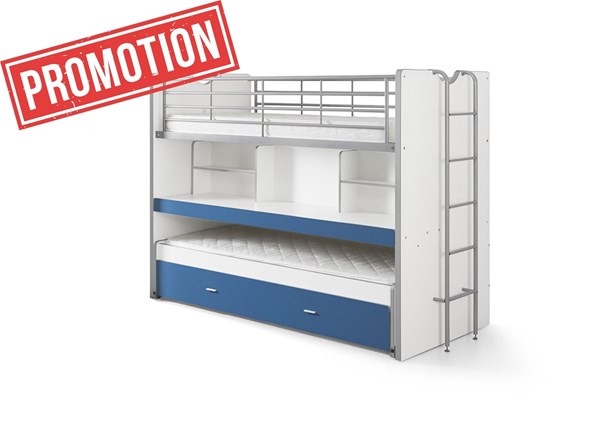 Lit superposé-BONNY LIT SUPERPOSÉ (80) 90 x 200 cm BLEU-Vipack-mailleux-0