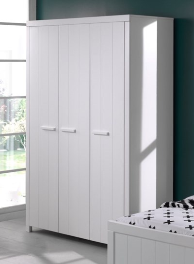 Chambres complètes-Combinaison de chambre d'enfant Erik blanc-Vipack-mailleux-9
