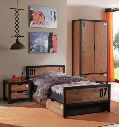 Chambres complètes-Combinaison de chambre d'enfant Alex 4-Vipack-mailleux-1