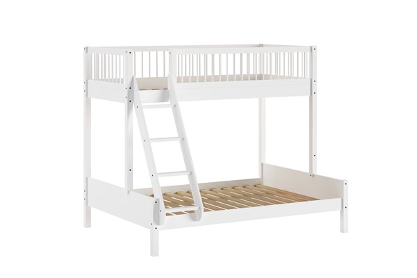 Lit superposé-FORREST LIT DE FAMILLE 140 x 200 cm + 90 x 200 cm HÊTRE BLANC-Vipack-mailleux-0