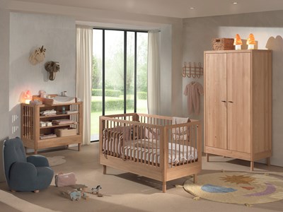 Chambres complètes-Combinaison de chambre d'enfant Forrest Oak 2-chêne-Vipack-mailleux-1