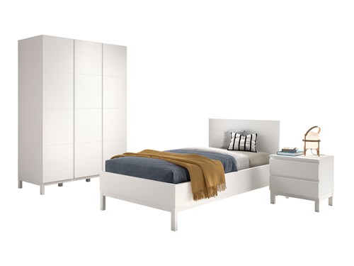 Chambres complètes-Combinaison de chambre d'enfant Eva 3-blanc-Vipack-mailleux-0