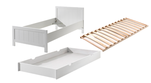 Chambres complètes-Combinaison de chambre d'enfant Erik 1-blanc de la collection erik-Vipack-mail-0