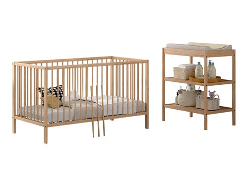 Chambres complètes-Combinaison de chambre d'enfant Dino naturel-Vipack-mailleux-0