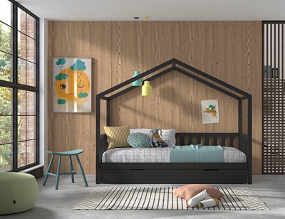 Chambres complètes-Combinaison de chambre d'enfant Dallas anthracite-Vipack-mailleux-1