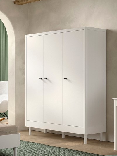 Chambres complètes-Combinaison de chambre d'enfant Forrest Beech 4-hêtre laqué blanc-Vipack-maill-9