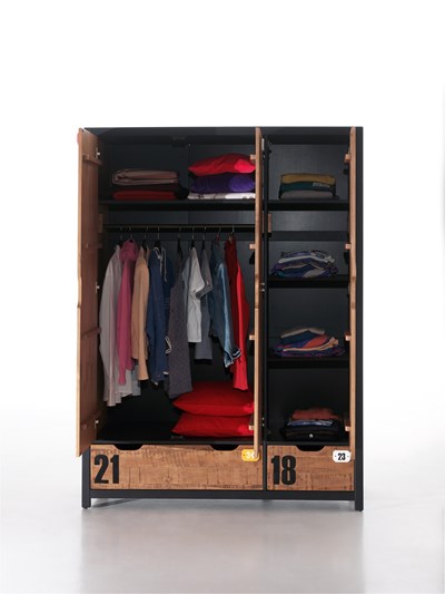 Chambres complètes-Combinaison de chambre d'enfant Alex 6-Vipack-mailleux-8