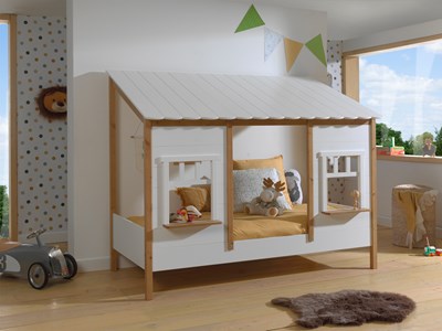 Chambres complètes-Combinaison de chambre d'enfant Housebed 4-Vipack-mailleux-5