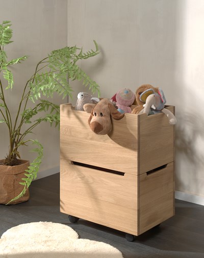 Coffre jouets-FORREST ENSEMBLE DE 2 TIROIRS CHÊNE-Vipack-mailleux-3