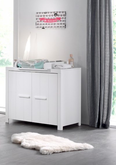 Chambres complètes-Combinaison de chambre d'enfant Erik blanc-Vipack-mailleux-11
