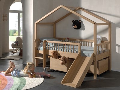Chambres complètes-Combinaison de chambre d'enfant Forrest Oak chêne-Vipack-mailleux-5