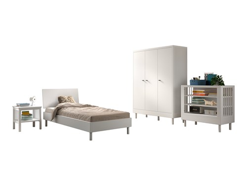 Chambres complètes-Combinaison de chambre d'enfant Forrest Beech 4-hêtre laqué blanc-Vipack-maill-0