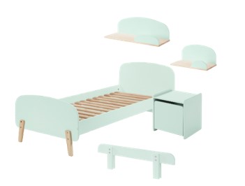 Chambres complètes-Combinaison de chambre d'enfant Kiddy 3-menthe-Vipack-mailleux-0