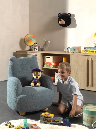 Chaise à bascule-ROCKY SOFA OURS MINI BOUCLÉ DAVIS BLEU-Vipack-mailleux-5