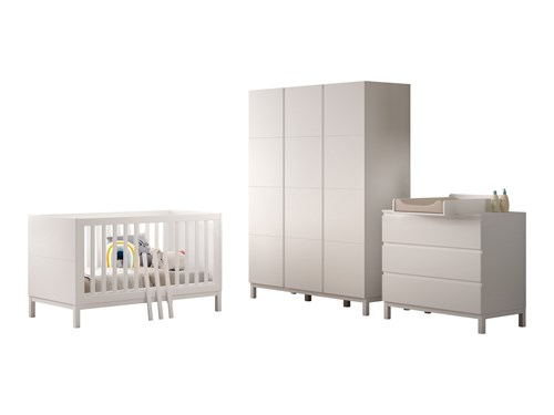 Chambres complètes-Combinaison de chambre d'enfant Eva 4-blanc-Vipack-mailleux-0
