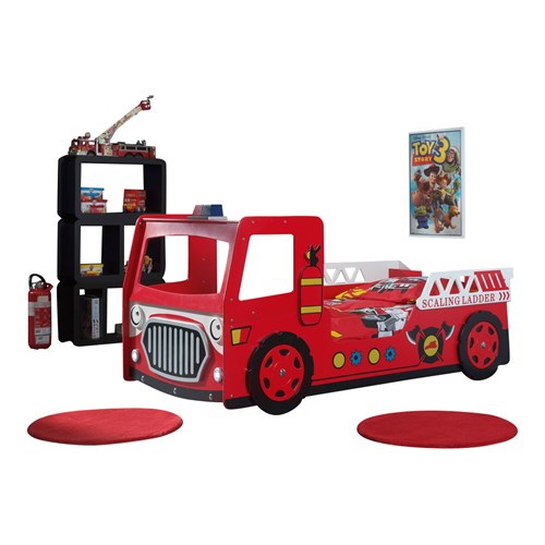 Lit enfant-CARBEDS FIRE TRUCK LIT 90 x 200 cm ROUGE-Vipack-mailleux-0