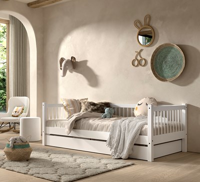 Chambres complètes-Combinaison de chambre d'enfant Forrest Beech hêtre laqué blanc-Vipack-mailleu-1