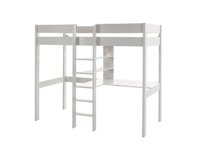 Lit mezzanine-PINO LIT MEZZANINE AVEC FAUTEUIL 90 x 200 cm BLANC-Vipack-mailleux-3