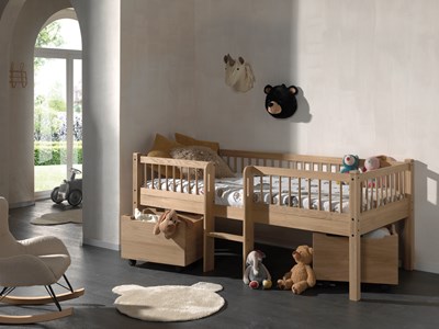 Chambres complètes-Combinaison de chambre d'enfant Forrest Oak chêne-Vipack-mailleux-1