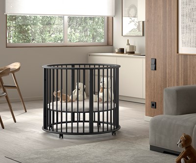Parc bébé-DINO PARC BÉBÉ Ø 90 cm NOIR-Vipack-mailleux-1