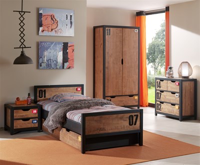 Chambres complètes-Combinaison de chambre d'enfant Alex 2-Vipack-mailleux-1