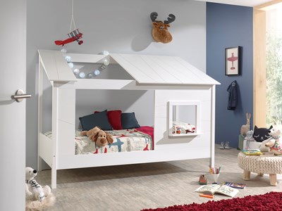 Chambres complètes-Combinaison de chambre d'enfant Housebed 4-Vipack-mailleux-1