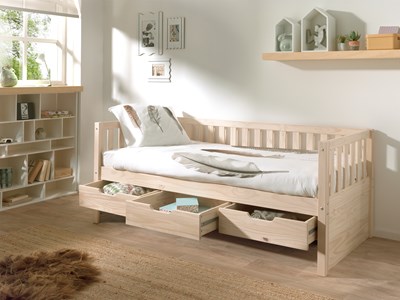 Lit enfant-FRITZ LIT CAPITAINE (91) 90 x 200 cm MILKY PINE-Vipack-mailleux-3
