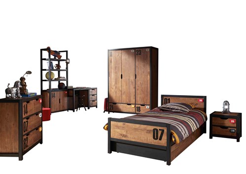 Chambres complètes-Combinaison de chambre d'enfant Alex 7-Vipack-mailleux-0