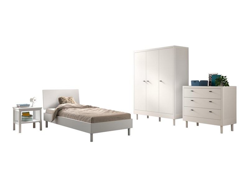 Chambres complètes-Combinaison de chambre d'enfant Forrest Beech 4-hêtre laqué blanc-Vipack-maill-0