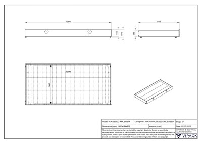 Lit tiroir-AMORI LIT GIGOGNE POUR AMCB9014 90 x 190 cm BLANC-Vipack-mailleux-2