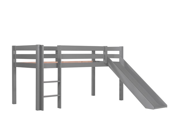 Lit mi-hauteur-PINO LIT MI-HAUTEUR AVEC TOBOGGAN 90 x 200 cm GRIS-Vipack-mailleux-0