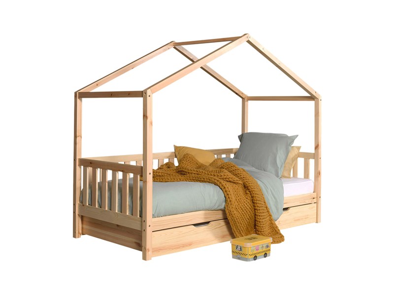Chambres complètes-Combinaison de chambre d'enfant Dallas bois naturel-Vipack-mailleux-0