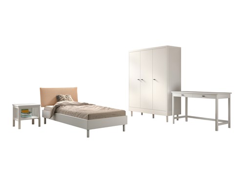 Chambres complètes-Combinaison de chambre d'enfant Forrest Beech 4-hêtre laqué blanc-Vipack-maill-0
