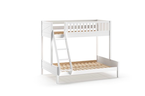 Lit superposé-SCOTT LIT DE FAMILLE 140 x 200 cm + 90 x 200 cm BLANC-Vipack-mailleux-0