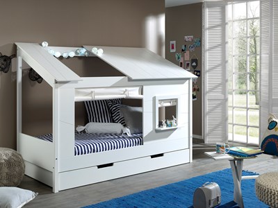 Chambres complètes-Combinaison de chambre d'enfant Housebed 4-Vipack-mailleux-1