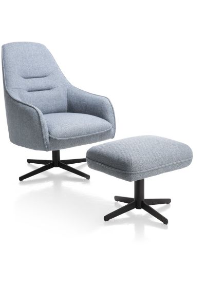 Fauteuils pivotants-Oviedo, pouf-Xooon-mailleux-2