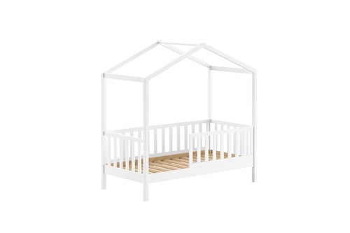 Lit enfant-DALLAS LIT CABANE JUNIOR 70 x 140 cm BLANC-Vipack-mailleux-0