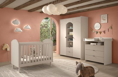 Chambres complètes-Combinaison de chambre d'enfant Lux 4-coloris clay-Vipack-mailleux-1