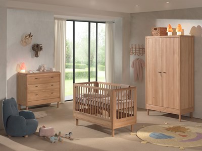 Chambres complètes-Combinaison de chambre d'enfant Forrest Oak 2-chêne-Vipack-mailleux-1