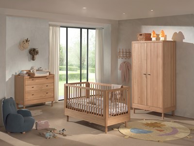 Chambres complètes-Combinaison de chambre d'enfant Forrest Oak 2-chêne-Vipack-mailleux-1
